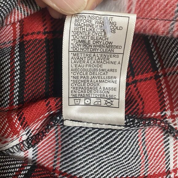 BB Dakota Steve Madden Fleece Shacket Shirt Women 2XL Red Black Plaid Western - Picture 9 of 9